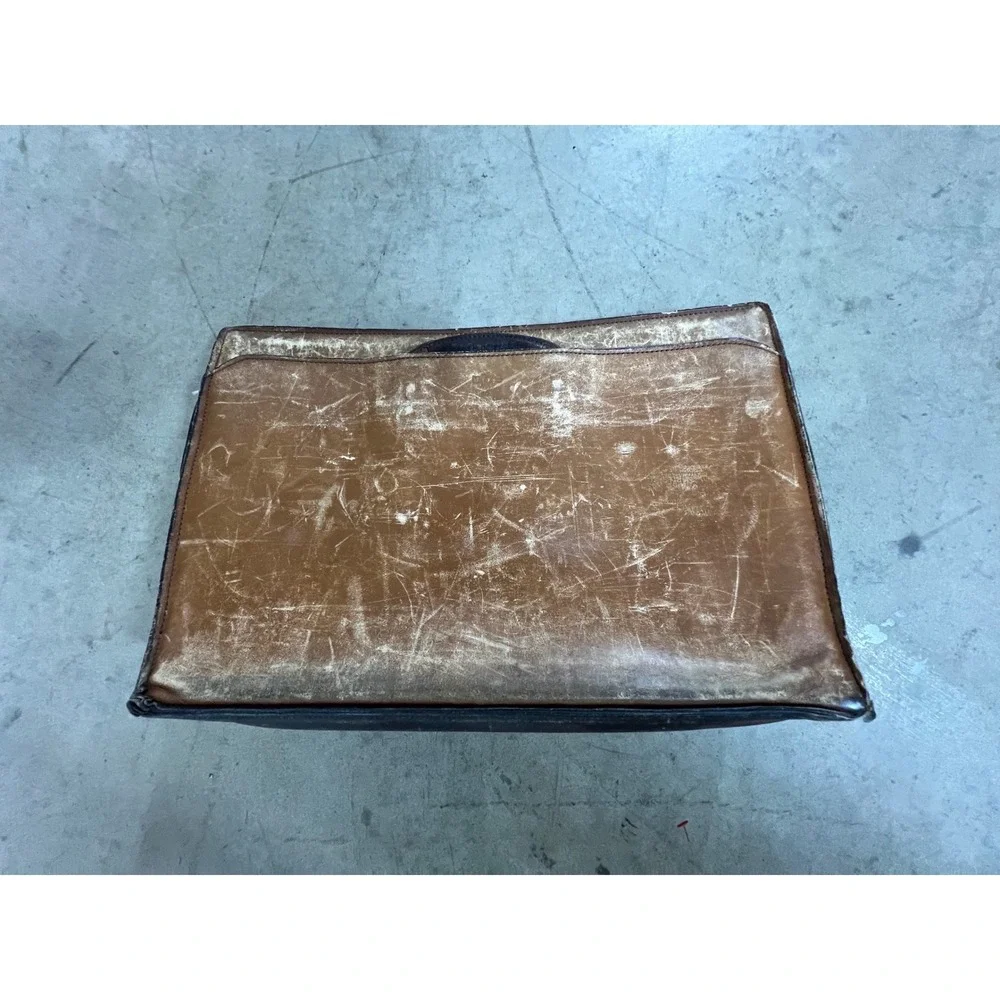 Vintage Leather Briefcase Mens Large Brown‎ Fair Distressed Professional Bag